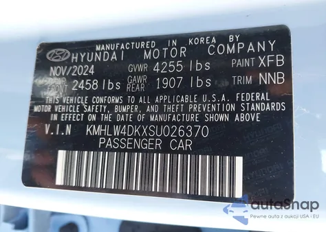 2025 Hyundai Elantra N z USA, uszkodzony, nr VIN KMHLW4DKXSU026370